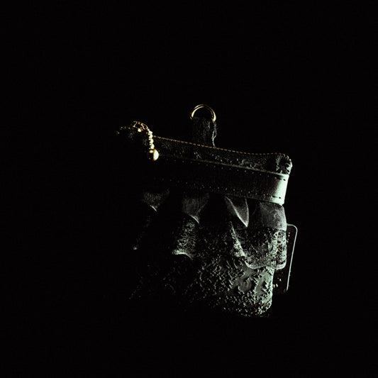 Fleur de Nuit Mini Pouch（フルール・ド・ニュイ ミニ ポーチ）｜黒ジャガード生地とレースを重ねたViiveliaのミニポーチ。小銭やリップなどの小物収納に使えるコンパクトポーチ。