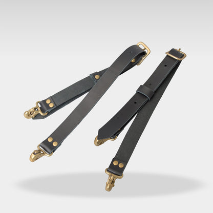 Gossipy Bunny（ゴシッピーバニー） HEX CODE（ヘックスコード）専用リュックストラップ（G-BR）。ショルダータイプをリュックに変形できる本革ベルト。国産ベジタブルタンニンレザー製で、経年変化を楽しめる日本製アクセサリーパーツ。