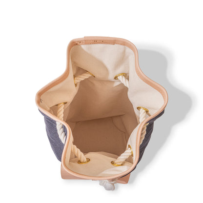 Roavan（ローバン） RASWING（ラスウィング） PORTAL（ポータル） ボンサックLサイズ。栃木レザーと倉敷デニムを使用した大型バッグ。旅行や持ち運び用途に適した容量と構造。